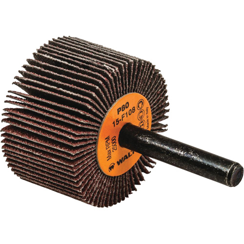 Flap Wheels-Coolcut Flap Wheels, Aluminum Oxide, 80 Grit, 1-1/2" x 1" x 1/4" TGS INDUSTRIEL