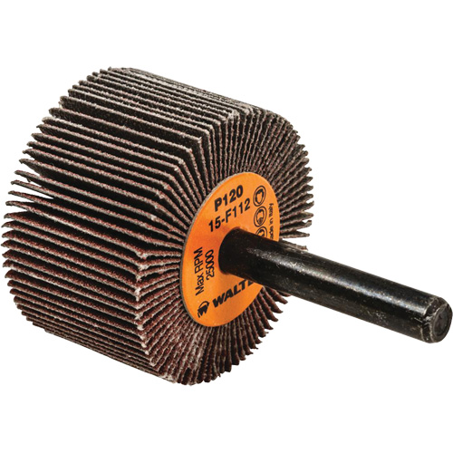 Flap Wheels-Coolcut Flap Wheels, Aluminum Oxide, 120 Grit, 1-1/2" x 1" x 1/4" TGS INDUSTRIEL
