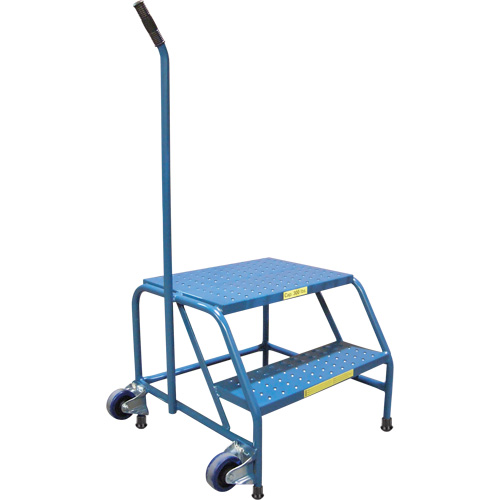 Escabeaux roulants Tilt-N-Roll, 2 marche(s), 24" l x 29" la x 19" h, Capacit&eacute; 300 lb TGS INDUSTRIEL