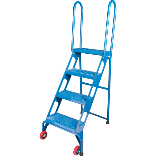 Portable Folding Ladder, 4 Steps, Perforated, 40" High TGS INDUSTRIEL