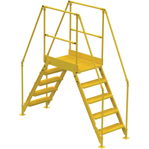 Crossover Ladder, 79 1/2" Overall Span, 50" H x 24" D, 24" Step Width TGS INDUSTRIEL