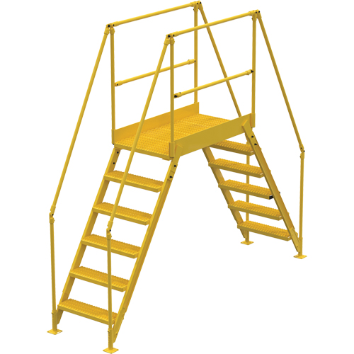 Crossover Ladder, 116" Overall Span, 60" H x 48" D, 24" Step Width TGS INDUSTRIEL