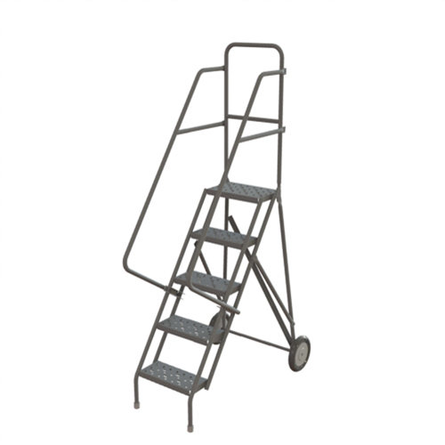 Rolling Ladder, 5 Steps, Serrated, 50" High TGS INDUSTRIEL