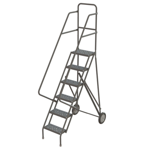 Rolling Ladder, 6 Steps, Serrated, 66" High TGS INDUSTRIEL