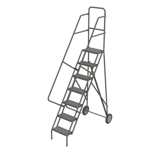 Rolling Ladder, 7 Steps, Serrated, 70" High TGS INDUSTRIEL