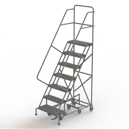 &eacute;chelles roulantes multidirectionnelles, 7 marches, Largeur de la marche 24", Hauteur de la plateforme 70", Acier TGS INDUSTRIEL