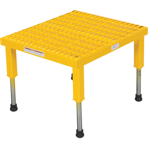 Plate-forme ajustable Step-Mate, 1 marche(s), 23-1/2" la x 19-9/16" lo x 16-1/2" h, Capacit&eacute; 500 lb TGS INDUSTRIEL