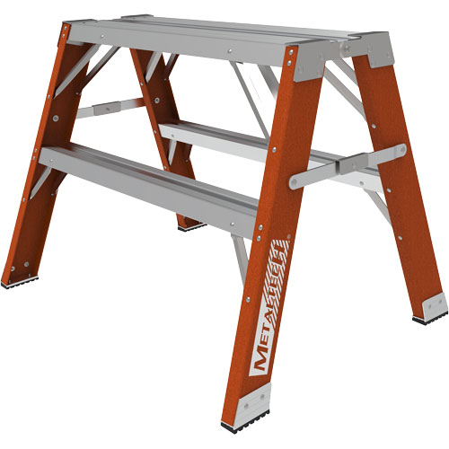 Escabeau chevalet &eacute;tabli Buildman, 2' ha x 33,5" la x 25,75" pr, Capacit&eacute; de 300 lb, Fibre de verre TGS INDUSTRIEL