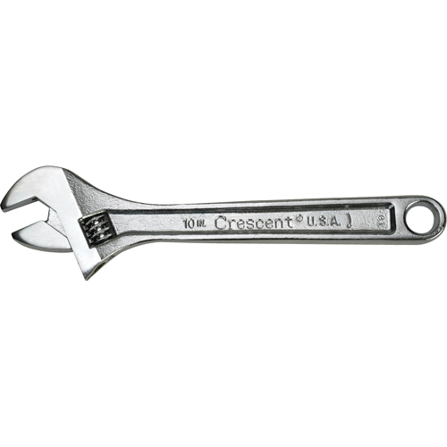 Cl&eacute;s &agrave; molette Crescent, 10" lo, la max. 1-5/16", Chrome TGS INDUSTRIEL
