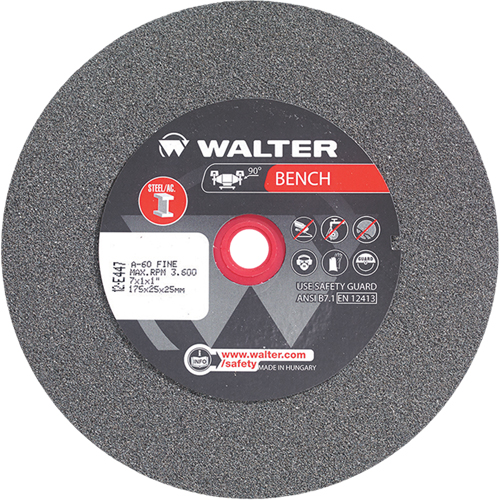 Bench Grinding Wheels, 7" x 1", 1" Arbor, 1 TGS INDUSTRIEL