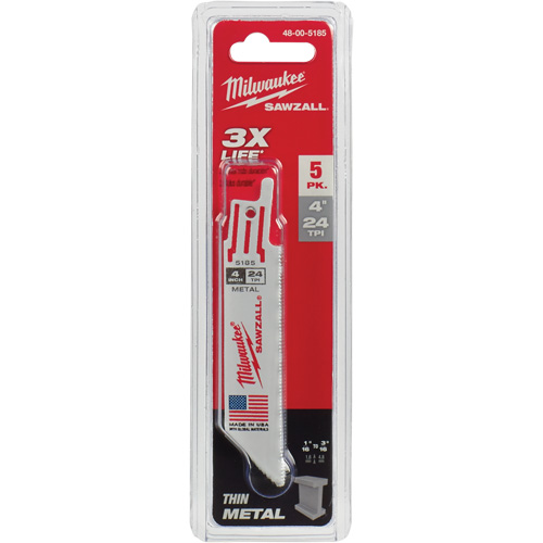 Sawzall&reg; Reciprocating Saw Blades, Bi-Metal, 24 TPI, 4" L x 3/4" W TGS INDUSTRIEL
