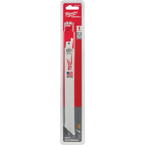 Sawzall&reg; Reciprocating Saw Blade, Bi-Metal, 10-14 TPI, 8" L x 5/8" W TGS INDUSTRIEL