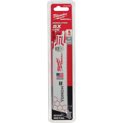 The Torch Sawzall&reg; Blade, Bi-Metal, 14 TPI, 6" L x 1" W TGS INDUSTRIEL