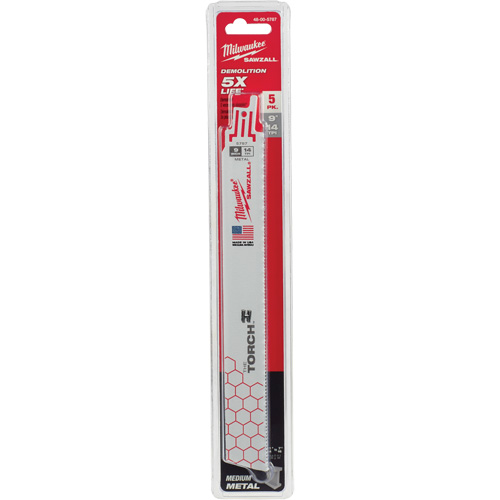 The Torch Sawzall&reg; Blades, Bi-Metal, 14 TPI, 9" L x 1" W TGS INDUSTRIEL