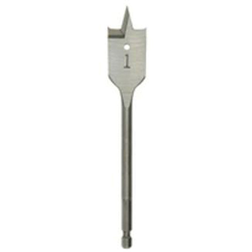 Flat Boring Bit, 7/16" Diameter, 1/4" Hex Shank, 6" Length TGS INDUSTRIEL