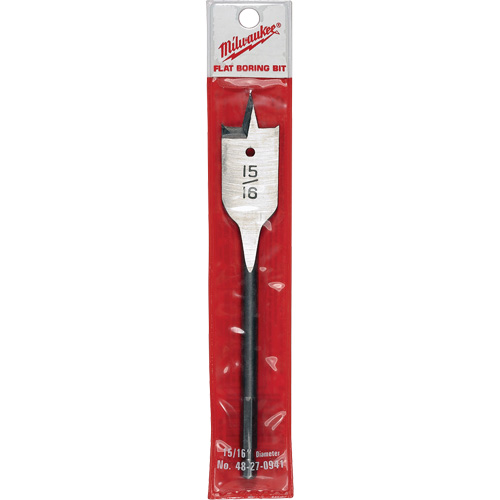 Flat Boring Bit, 15/16" Diameter, 1/4" Hex Shank, 6-1/8" Length TGS INDUSTRIEL
