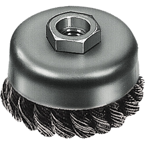 Knot Wire Cup Brush, 3" Dia. x 5/8"-11 Arbor TGS INDUSTRIEL