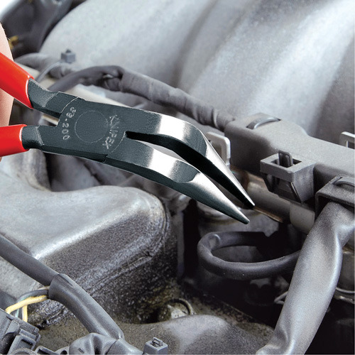 Pince &agrave; bec long de 8" avec angle de sans couteau TGS INDUSTRIEL