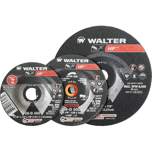 HP Combo Depressed Center Combination Wheel, 3" x 1/8", 3/8" Arbor, Type 27 TGS INDUSTRIEL