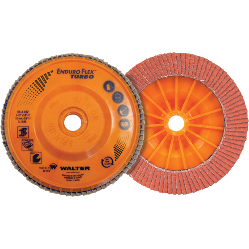 Enduro-Flex Turbo Flap Disc, 4-1/2" x 5/8"-11, Type 27S, 36/60 Grit, Ceramic TGS INDUSTRIEL