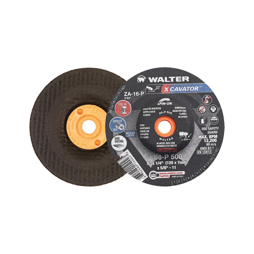 Meule XCAVATOR, 5" x 1/4", Arbre 5/8"-11, Zirconium, Type 27/27S TGS INDUSTRIEL