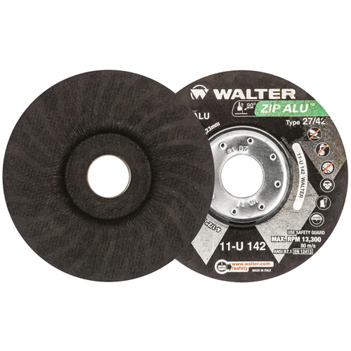 Zip Alu Cut-Off Wheel, 4-1/2" x 3/64", 7/8" Arbor, Type 27, Aluminum Oxide, 13300 RPM TGS INDUSTRIEL