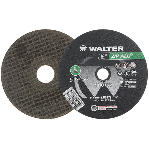 Zip Alu Cut-Off Wheel, 7" x 3/64", 7/8" Arbor, Type 1, Aluminum Oxide, 8600 RPM TGS INDUSTRIEL