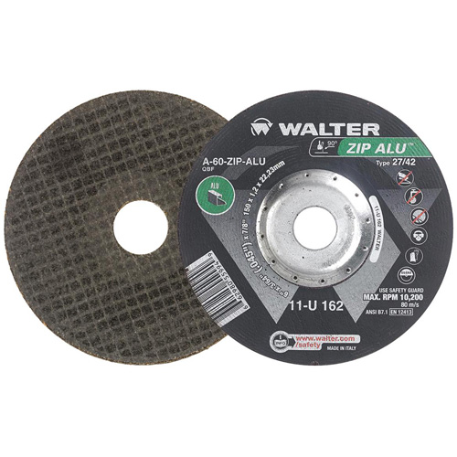 Zip Alu Cut-Off Wheel, 6" x 3/64", 7/8" Arbor, Type 27, Aluminum Oxide, 10200 RPM TGS INDUSTRIEL