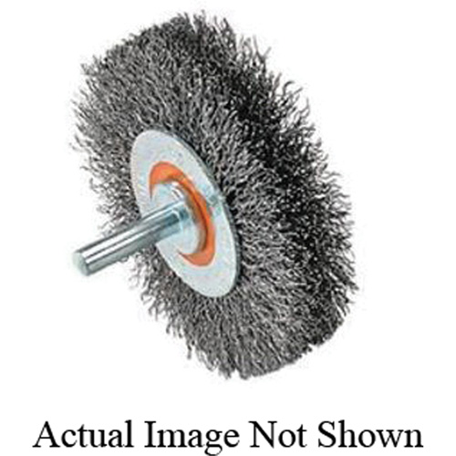 Mounted Crimped Wire Wheel, 3" Dia., 0.0118" Fill TGS INDUSTRIEL