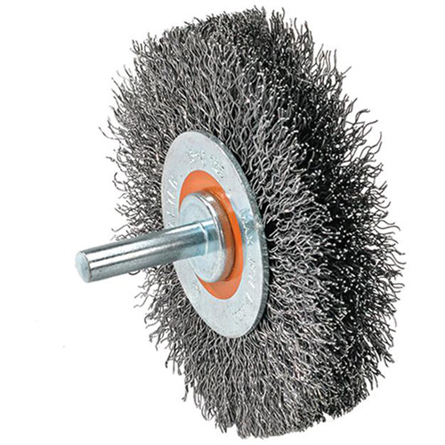 Disque mont&eacute; &agrave; fils cr&ecirc;p&eacute;s, 4" dia., Fils 0,0118" TGS INDUSTRIEL