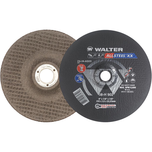 ALLSTEEL XX Depressed Centre Grinding Wheels, 9" x 1/8", 7/8" Arbor, Type 27 TGS INDUSTRIEL