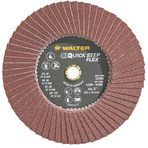 QUICK-STEP FLEX, 5" x Type 29, Grain 80, Oxyde d'aluminium TGS INDUSTRIEL
