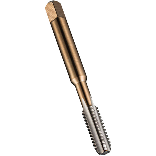 Taraud pour tuyau &agrave; usage g&eacute;n&eacute;ral, 18-1,0, 4 cannelures, 112 mm lo, Conique, Acier rapide TGS INDUSTRIEL
