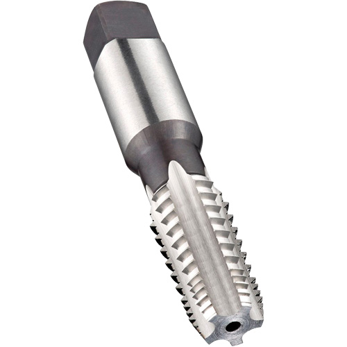 Taraud machine &agrave; denture altern&eacute;e pour tuyau, 1/8"-27, 5 cannelures, 70 mm lo, Conique, Acier rapide TGS INDUSTRIEL