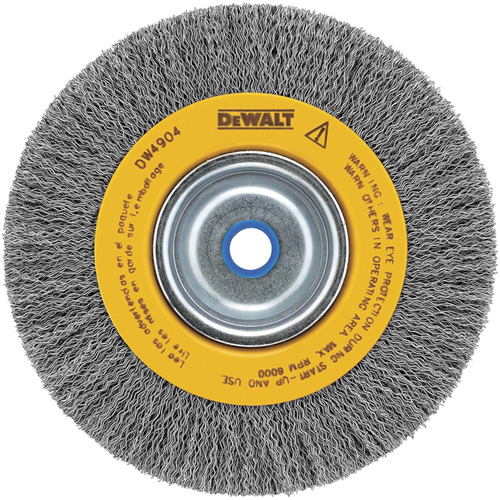Brosse &agrave; fils torsad&eacute;s d&eacute;tabli, 6" dia., Fils 0,014", Arbre 5/8" - 1/2" TGS INDUSTRIEL
