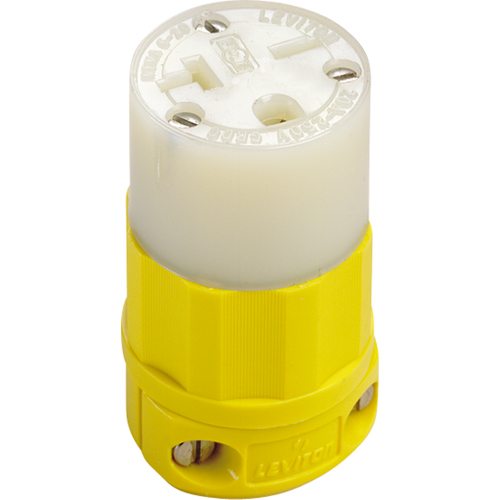 2-Pole 3-Wire Grounding Straight Blade Connector, 5-20P, Nylon TGS INDUSTRIEL