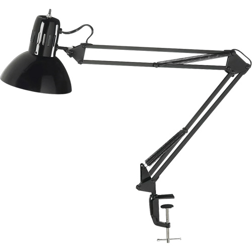 Lampes de bureau &agrave; pince - Bras flexible, 100 W, Incandescente, Pinces serre-joints, Noir TGS INDUSTRIEL