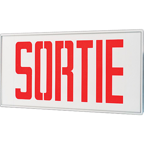 Stella Exit Signs - Sortie, LED, Hardwired, 17-1/2" L x 18-1/2" W, French TGS INDUSTRIEL