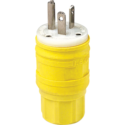 Wetguard Watertight Straight Blade Plug, Plastic, 20 A, 250 V TGS INDUSTRIEL