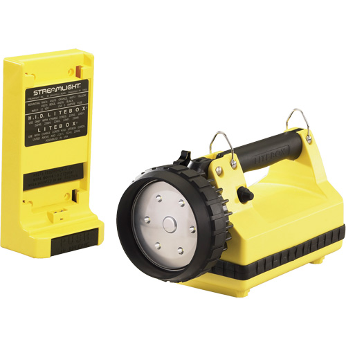 E-Flood&reg; LiteBox&reg; Lantern with Vehicle Mount System, LED, 615 Lumens, 8 Hrs. Run Time, Rechargeable Batteries, Included TGS INDUSTRIEL