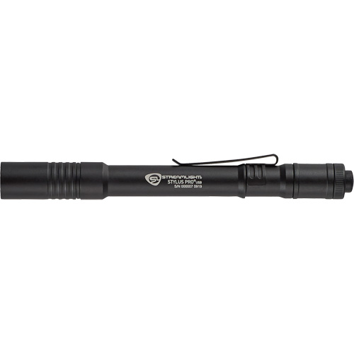 Stylus Pro&reg; USB Pen Light, LED, 350 Lumens, Aluminum Body, Rechargeable Batteries, Included TGS INDUSTRIEL