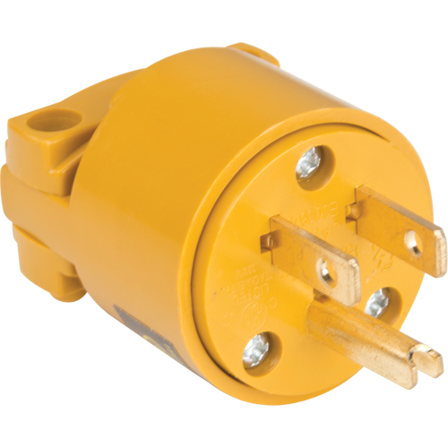 PVC Grounding Plug, Plastic, 15 A, 125 V TGS INDUSTRIEL