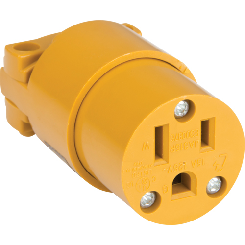 Connecteur de mise &agrave; la terre en PVC, 5-15R, Plastique TGS INDUSTRIEL