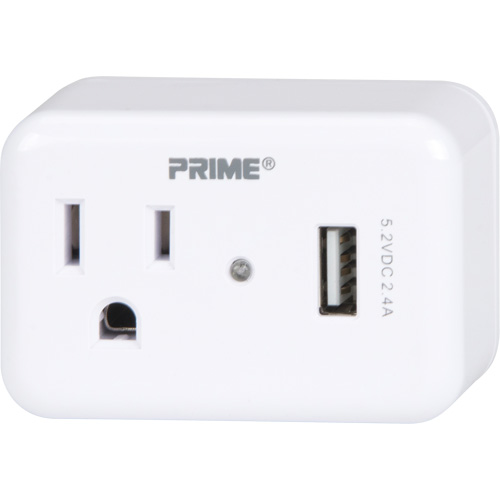 Chargeur USB Prime avec protection contre la surtension TGS INDUSTRIEL