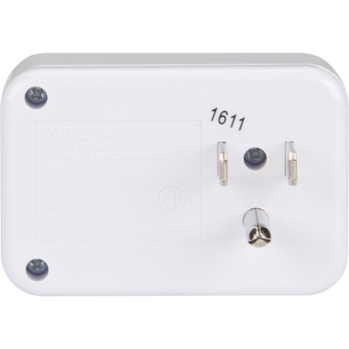 Chargeur USB Prime avec protection contre la surtension TGS INDUSTRIEL