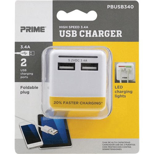 Prime&reg; High-Speed USB Charger TGS INDUSTRIEL