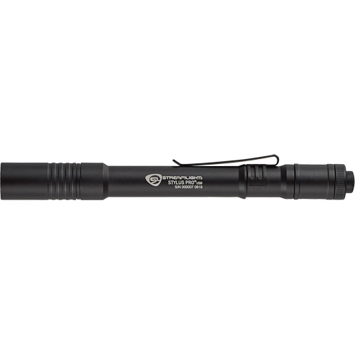 Lampe de poche stylo USB Stylus Pro, DEL, 350 lumens, Corps en Aluminium, piles Rechargeable, Compris TGS INDUSTRIEL