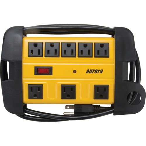 Workshop Surge Protector Power Strip, 8 Outlets, 1350 J, 1875 W, 6' Cord TGS INDUSTRIEL