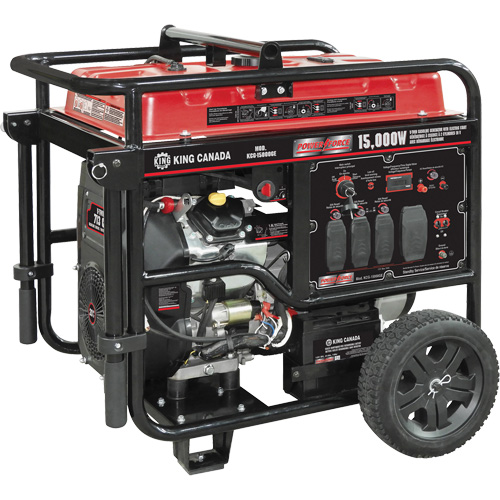 V-Twin Gasoline Generator, 15000 W Surge, 12500 W Rated, 120 V/240 V, 40 L Tank TGS INDUSTRIEL
