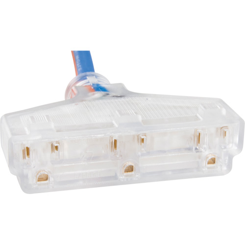 TPE-Rubber Extension Cord with Light Indicator, All-Weather, SJEOW, 12/3 AWG, 15 A, 3 Outlet(s), 25' TGS INDUSTRIEL